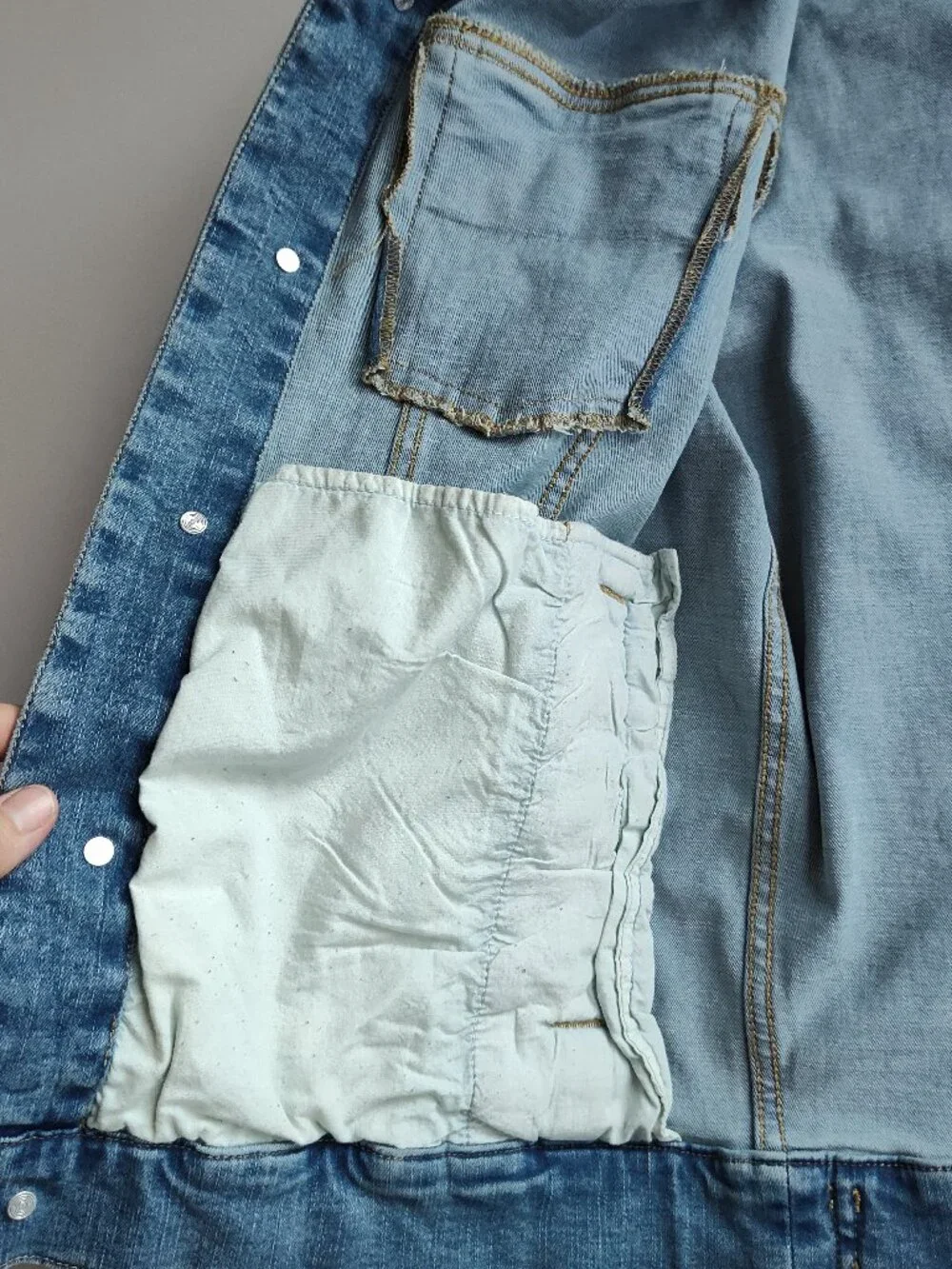 Aeropostale Men's Denim Jean Trucker Jacket Light Wash Size Large L Button Front